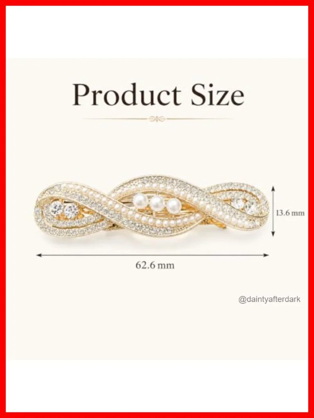 Infinity Symbol Pearl Rhinestone Hair Clip for Women Weddings